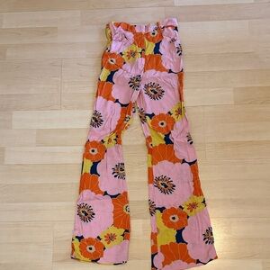 Floral Women’s Pants in Pink and Orange